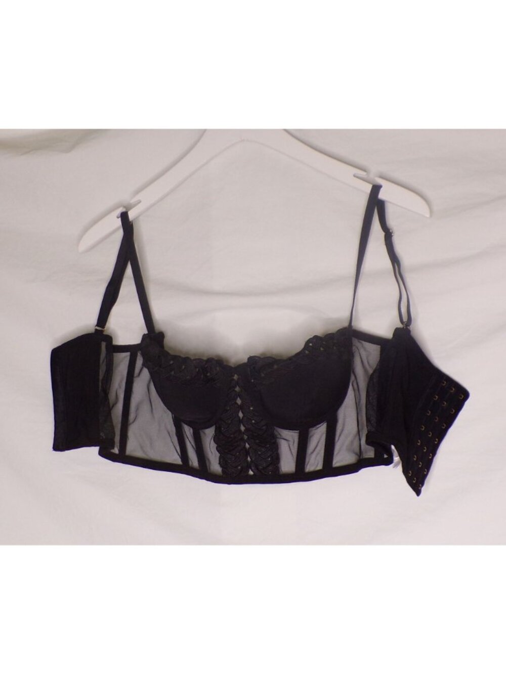 🆕ETAM Obsession Underwire Bustier Bra 34C Black - Picture 10 of 11
